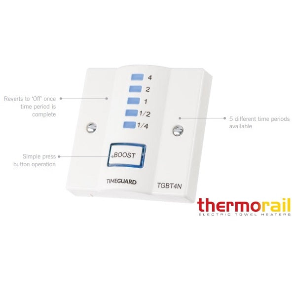 Product Features: Thermogroup Boost Switch Timer 1/4, 1/2, 1, 2, 4 Hours