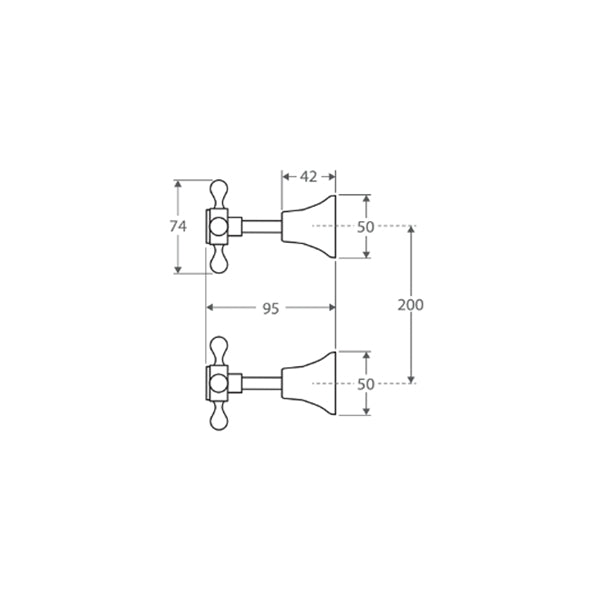 Fienza Lillian Wall Top Assemblies - Brushed Nickel