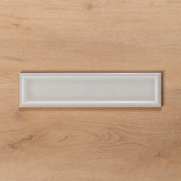 Whitehaven Blue Gloss Frame Ceramic Subway Tile 68x280mm