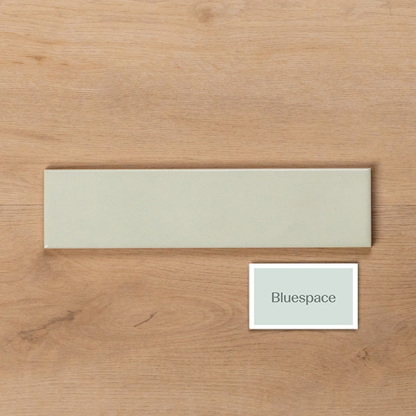 Whitehaven Green Wavy Satin Ceramic Subway Tile 68x280mm - The Blue Space