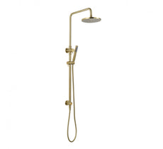 Modern National Star Twin Rail Shower System Brass Head - Brushed Bronze | The Blue Space