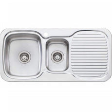 Oliveri LakeLand 1 & 1/2 bowl topmount sink R/H drainer 1TH - The Blue Space