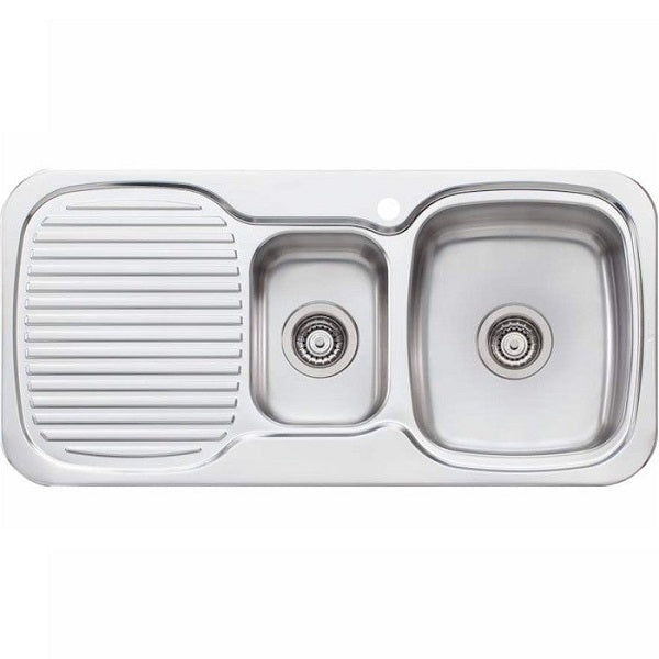 Oliveri LakeLand 1 & 1/2 bowl topmount sink drainer 1TH