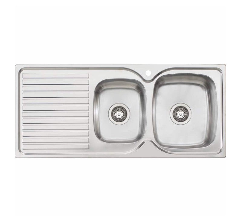 Oliveri Endeavour 1 & 3/4 bowl topmount sink L/H drainer 1THx