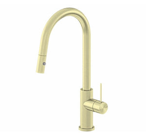 Nero Mecca Pull Out Sink Mixer With Vegie Spray Brushed Gold