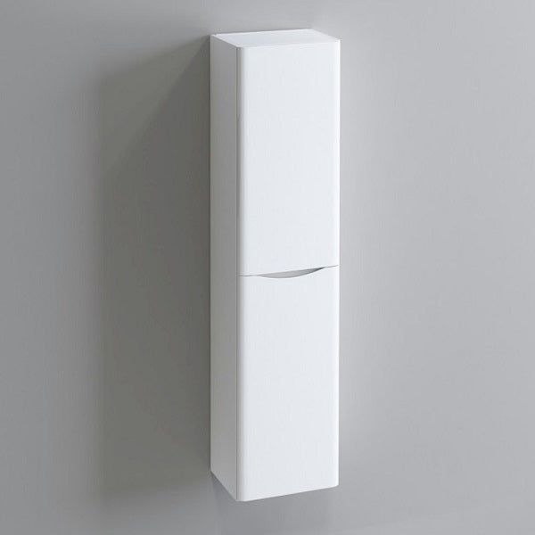 Bel Bagno Ancona 1500mm Side Cabinet Tallboy - Gloss White angle shot | The Blue Space