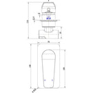Technical Drawing: Cascade Shower Mixer Matte Black