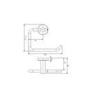 Technical Drawing: Mirage Toilet Paper Holder Matte Black