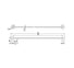 Technical Drawing: Mirage Single Towel Rail Brushed Bronze 750