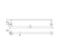 Technical Drawing: Eva Single Towel Rail Chrome 750