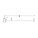 Technical Drawing: Luxe Double Towel Rail Chrome 600