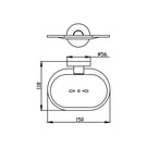 Technical Drawing: Ideal Soap Dish Semi-Matte Black
