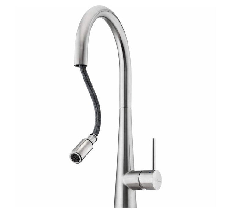 Oliveri Essente Goose Neck Pull Out Mixer Stainless Steel