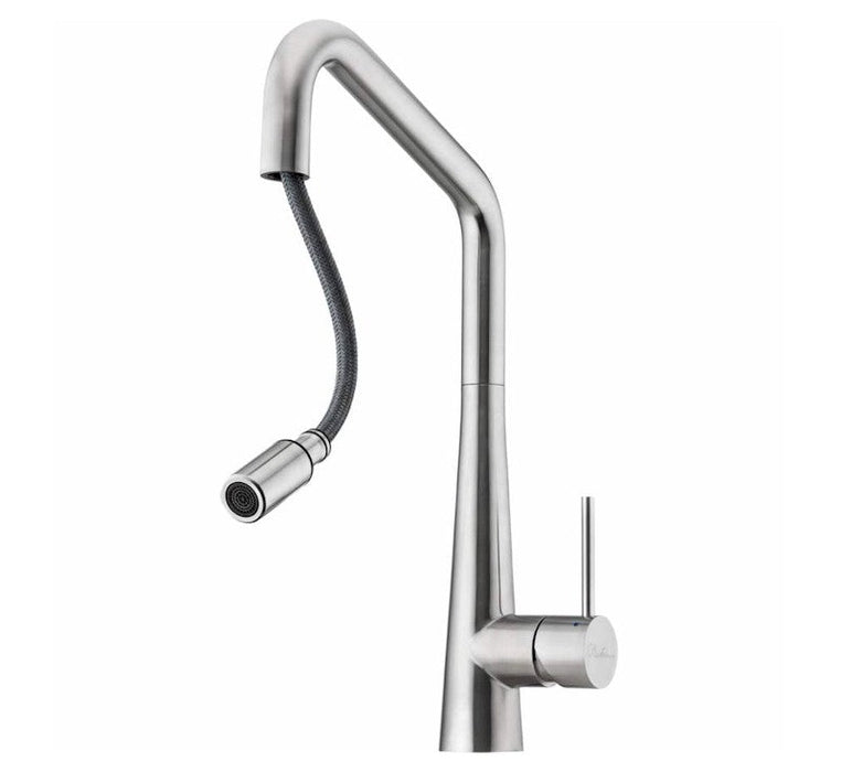 Oliveri Essente Square Goose Neck Pull Out Mixer Stainless Steel