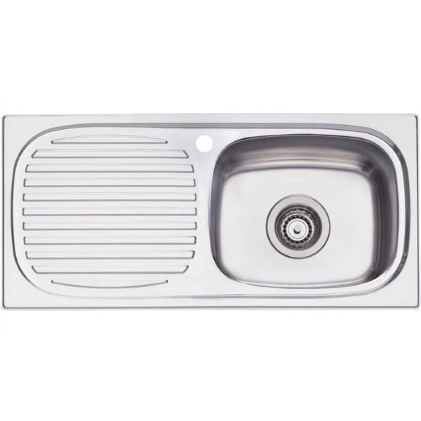 Oliveri Martini Single Bowl Topmount Sink With Drainer