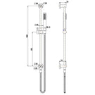 Technical Drawing: Star Mini Water thru Rail Shower Gun Metal