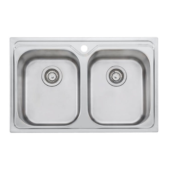 Oliveri Diaz double bowl universal sink 1TH