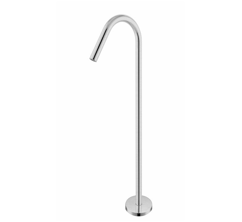 Nero Mecca Bianca Floor Standing Bath Spout Brushed Nickel
