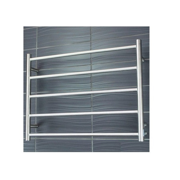 Radiant 12V Round 5 Bar Heated Towel Ladder 750w x 550h - Polished SS