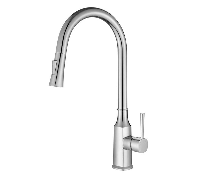 Modern National Helena Pull Out Kitchen Mixer Chrome | The Blue Space