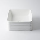 Eight Quarters Willow Square Basin - Matte White | The Blue Space