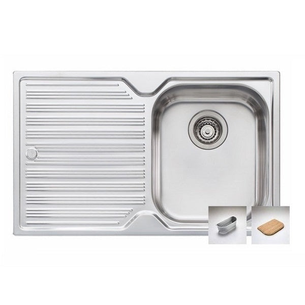 Oliveri Diaz single bowl topmount sink with L/H drainer
