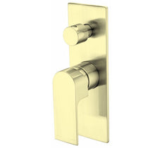 Nero Bianca Shower Mixer With Divertor Brushed Gold | The Blue Space