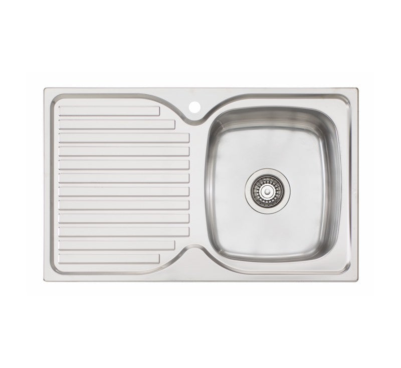 Oliveri Endeavour single bowl topmount sink L/H drainer 1THx