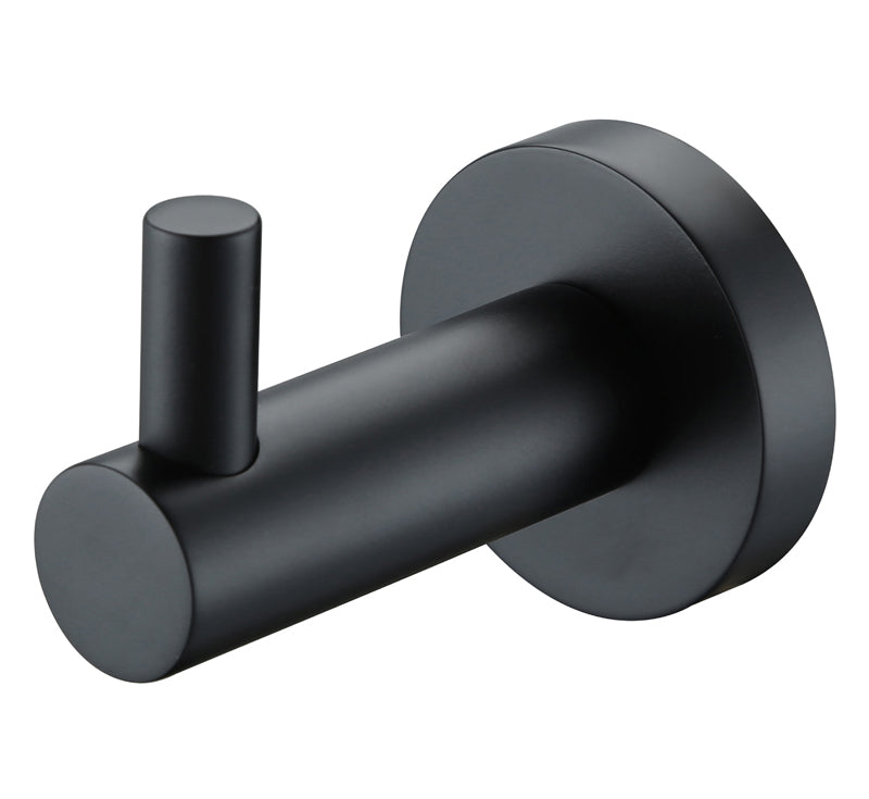 Modern National Mirage Robe Hook Single Matte Black | The Blue Space