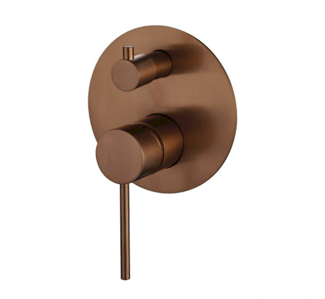 Modern National Star Mini Shower Diverter PVD Champagne | The Blue Space