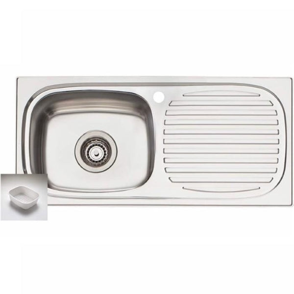 Oliveri Martini Single Bowl Topmount Sink With Drainer