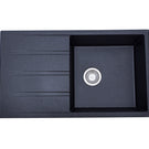 Modern National Dello Single Bowl With Drainer Black Finish - 560x 500x 210 | The Blue Space