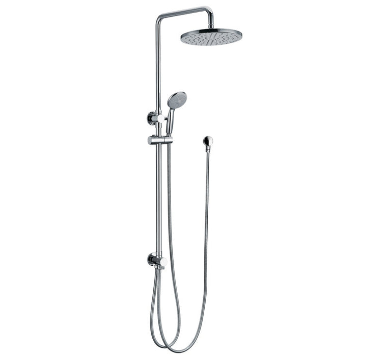 Star Twin Exposed Rail Shower System 2 Hose Chrome bathroom shower — The Blue Space