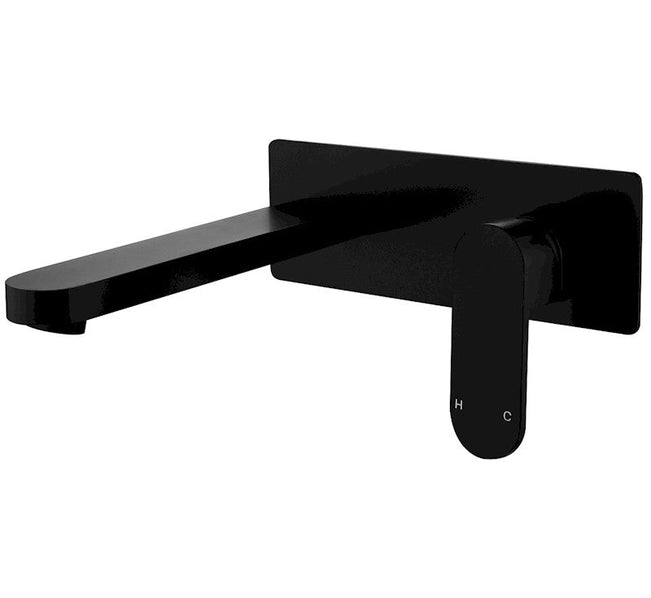 Modern National Eva Mini Wall Bath/Basin Mixer 15 Year Warranty Black | The Blue Space