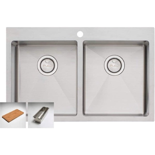Oliveri Apollo double bowl sink 1TH