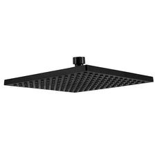 Modern National Square Shower Head Brass 200 x 200mm - Black | The Blue Space