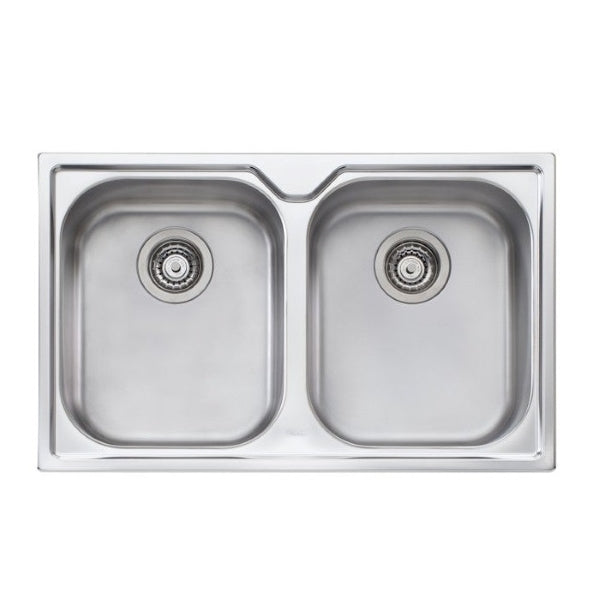 Oliveri Diaz double bowl topmount sink