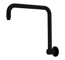 Modern National Star High Rise Shower Arm Round 350mm - Black | The Blue Space