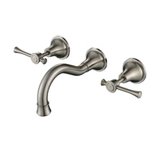 Modern National Montpellier Wall Bath Set Brushed Nickel | The Blue Space