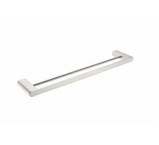 Nero Bianca Double Towel Rail 600mm Brushed Nickel | The Blue Space