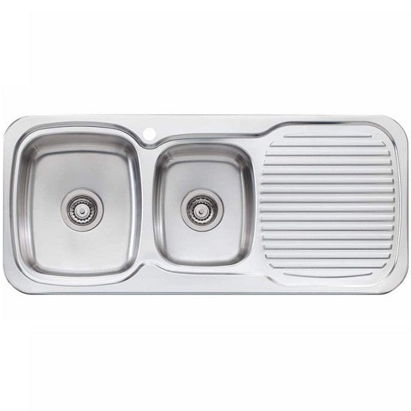 Oliveri LakeLand 1 & 3/4 bowl topmount sink drainer 1TH