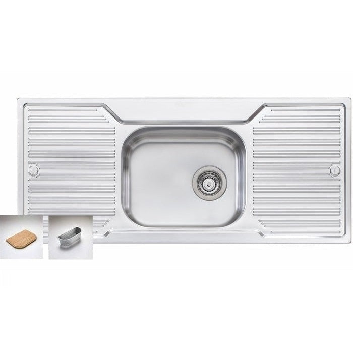 Oliveri Diaz single bowl topmount sink with dbl drainer NTH - The Blue Space