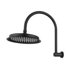 Modern National Montpellier Shower Arm and Rose - Black | The Blue Space