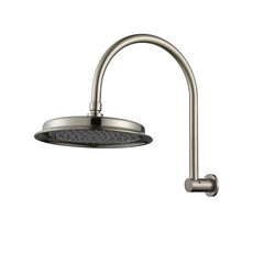 Modern National Montpellier Shower Arm and Rose - Brushed Nickel | The Blue Space
