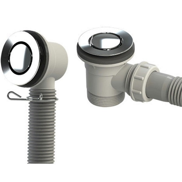 40mm Bath Pop Down Waste with Overflow - Chrome - The Blue Space