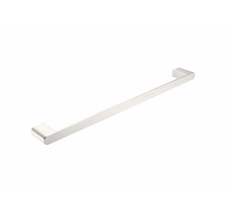 Nero Bianca Single Towel Rail 600mm Brushed Nickel | The Blue Space