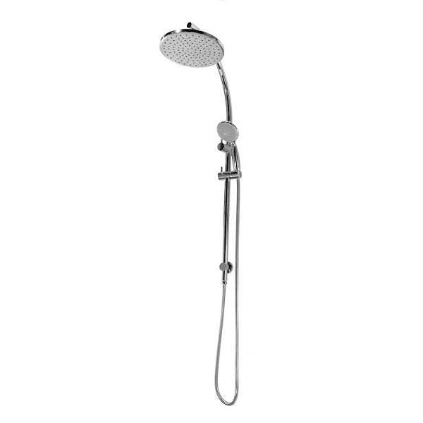 Bondi Twin Exposed Rail Shower System ABS Head Chrome bathroom