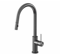 Nero Mecca Pull Out Sink Mixer With Vegie Spray Gun Metal | The Blue Space