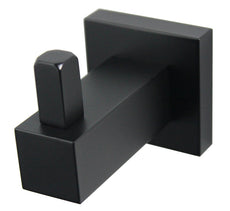 Modern National Luxe Black Robe Hook Matte Black | The Blue Space