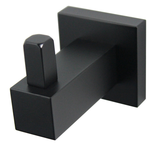 Modern National Luxe Black Robe Hook Matte Black | The Blue Space